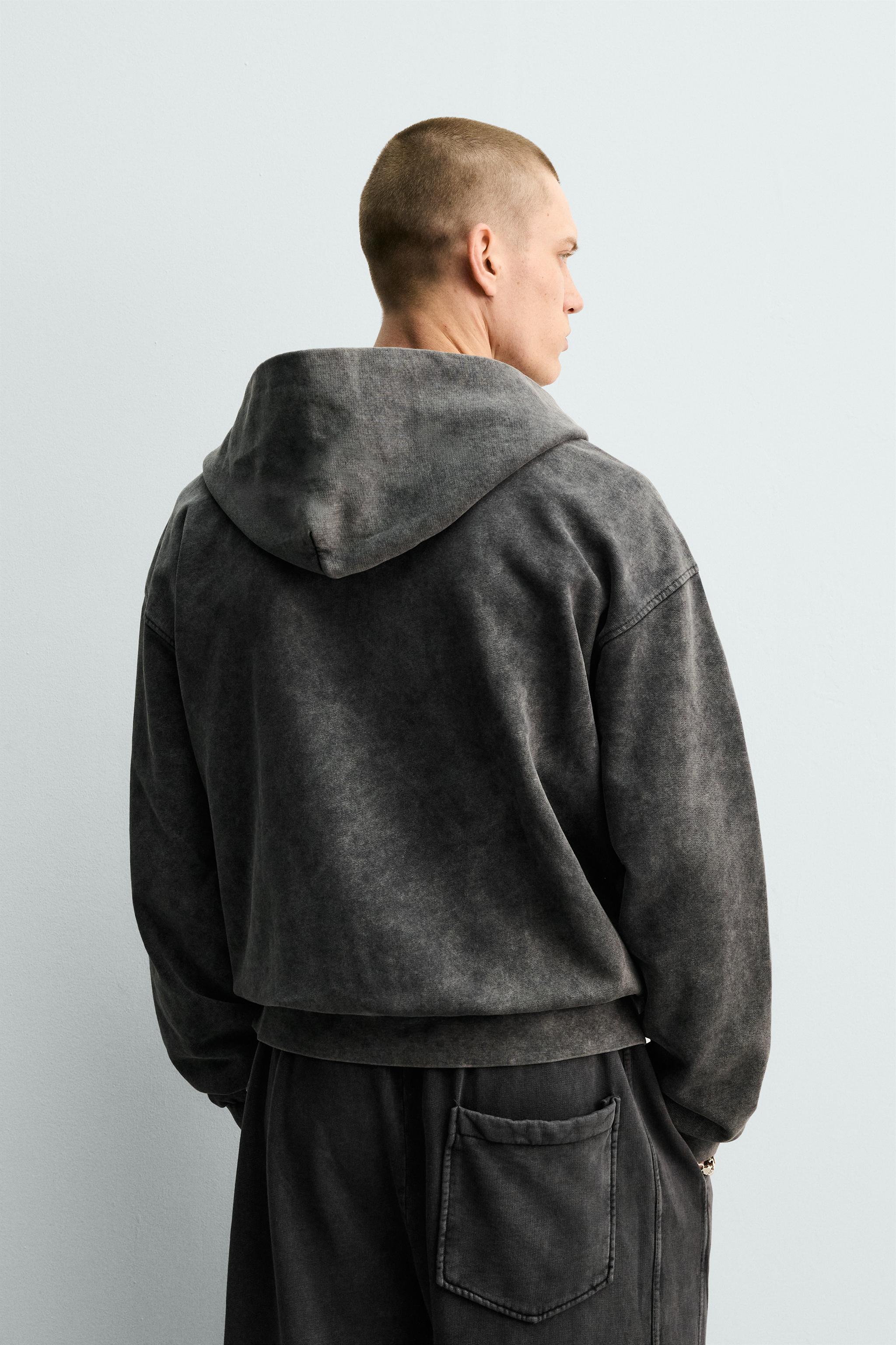 SWEAT DÉLAVÉ ZIPPÉ À CAPUCHE